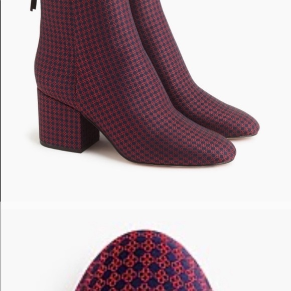 J.crew Silk tie print Sadie Boots - Picture 2 of 4